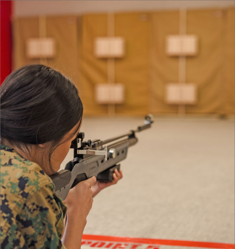 Cadet training at the range